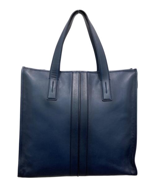 TOD'S（トッズ）TOD'S (トッズ) ダブルストライプトートバッグ ネイビーの古着・服飾アイテム