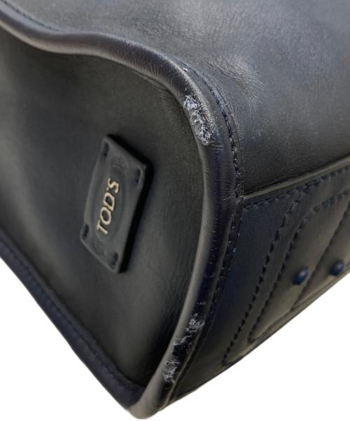 TOD'S（トッズ）TOD'S (トッズ) ダブルストライプトートバッグ ネイビーの古着・服飾アイテム