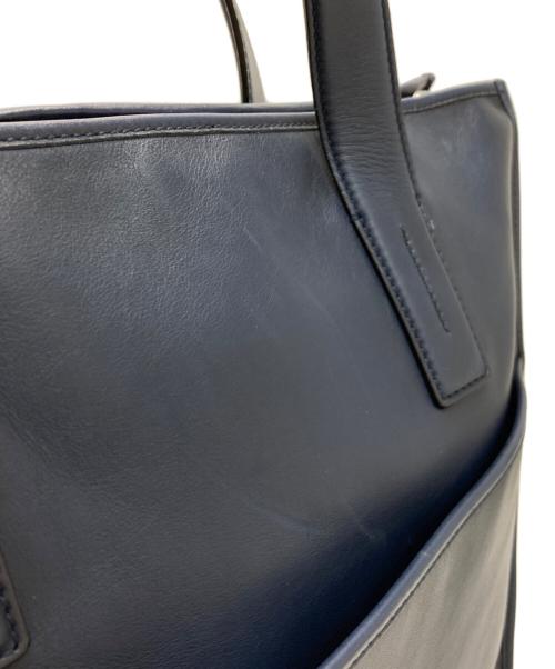 TOD'S（トッズ）TOD'S (トッズ) ダブルストライプトートバッグ ネイビーの古着・服飾アイテム