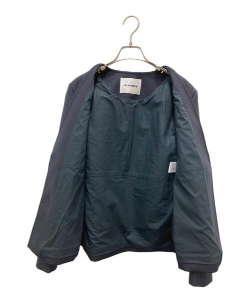 JIL SANDER（ジルサンダー）JIL SANDER (ジルサンダー) ノーカラージャケット ネイビー サイズ:34の古着・服飾アイテム