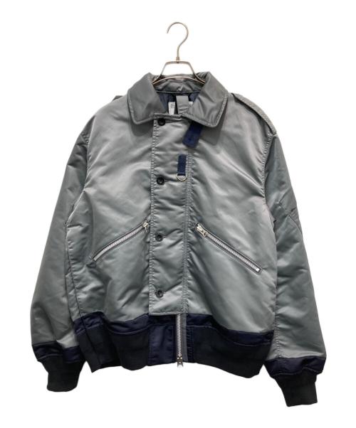 sacai（サカイ）sacai (サカイ) ナイロンツイルブルゾン グレー サイズ:3の古着・服飾アイテム