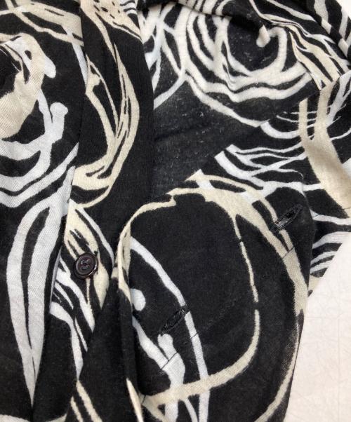 yohji yamamoto+noir（ヨウジヤマモトプリュスノアール）yohji yamamoto+noir (ヨウジヤマモトプリュスノアール) 総柄シャツ ブラック サイズ:2の古着・服飾アイテム