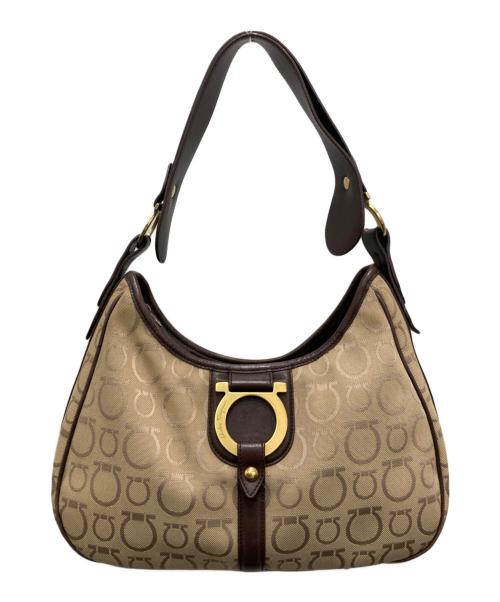 Salvatore Ferragamo（サルヴァトーレ フェラガモ）Salvatore Ferragamo (サルヴァトーレ フェラガモ) ガンチーニワンショルダーバッグ ベージュの古着・服飾アイテム