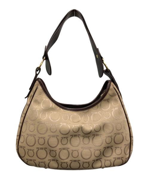 Salvatore Ferragamo（サルヴァトーレ フェラガモ）Salvatore Ferragamo (サルヴァトーレ フェラガモ) ガンチーニワンショルダーバッグ ベージュの古着・服飾アイテム