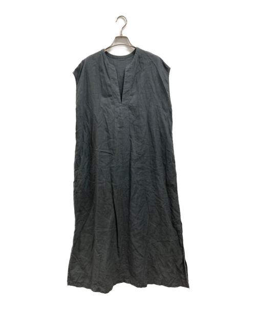 Demi-Luxe Beams（デミルクス ビームス）Demi-Luxe Beams (デミルクス ビームス) リネン リラックス カフタンワンピース グレー サイズ:38の古着・服飾アイテム