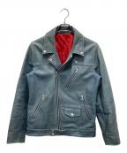 uniform experimentユニフォームエクスペリメント）の古着「ダブルライダースジャケット」｜ブルー