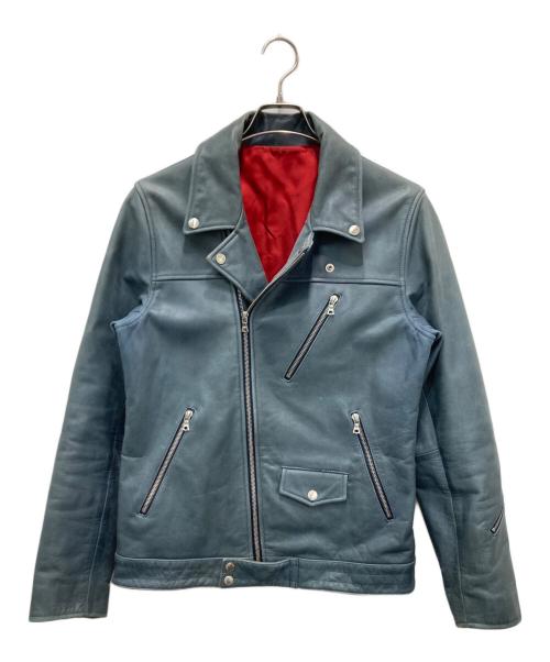 uniform experiment（ユニフォームエクスペリメント）uniform experiment (ユニフォームエクスペリメント) ダブルライダースジャケット ブルー サイズ:2の古着・服飾アイテム