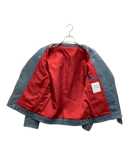 uniform experiment（ユニフォームエクスペリメント）uniform experiment (ユニフォームエクスペリメント) ダブルライダースジャケット ブルー サイズ:2の古着・服飾アイテム