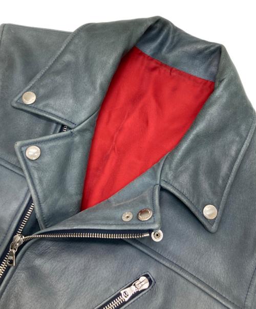 uniform experiment（ユニフォームエクスペリメント）uniform experiment (ユニフォームエクスペリメント) ダブルライダースジャケット ブルー サイズ:2の古着・服飾アイテム