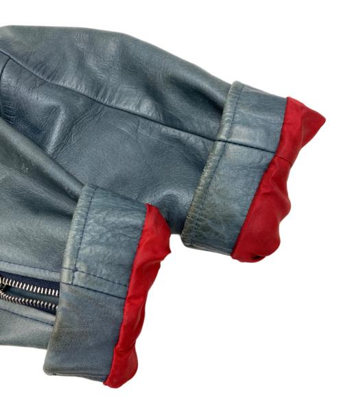 uniform experiment（ユニフォームエクスペリメント）uniform experiment (ユニフォームエクスペリメント) ダブルライダースジャケット ブルー サイズ:2の古着・服飾アイテム