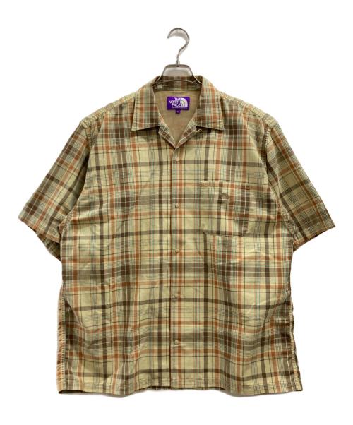 THE NORTHFACE PURPLELABEL（ザ・ノースフェイス パープルレーベル）THE NORTHFACE PURPLELABEL (ザ・ノースフェイス パープルレーベル) Madras Field H/S Shirt ベージュ サイズ:Lの古着・服飾アイテム