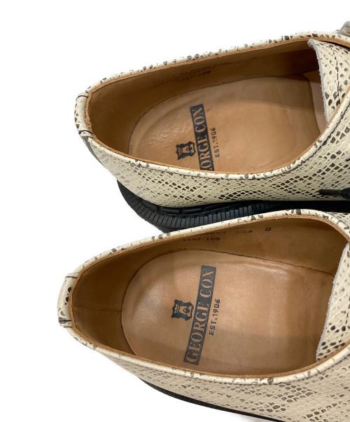 GEORGE COX（ジョージコックス）GEORGE COX (ジョージコックス) ROCK SHOES COMPANY レザーソールレザーシューズ アイボリー×ブラック サイズ:8の古着・服飾アイテム