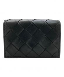BOTTEGA VENETA（ボッテガベネタ）の古着「カーフスキン 三つ折り財布」｜ブラック