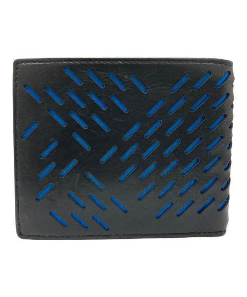 BOTTEGA VENETA（ボッテガベネタ）BOTTEGA VENETA (ボッテガベネタ) レザーパンチングウォレット ブラックの古着・服飾アイテム