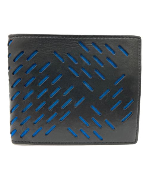 BOTTEGA VENETA（ボッテガベネタ）BOTTEGA VENETA (ボッテガベネタ) レザーパンチングウォレット ブラックの古着・服飾アイテム