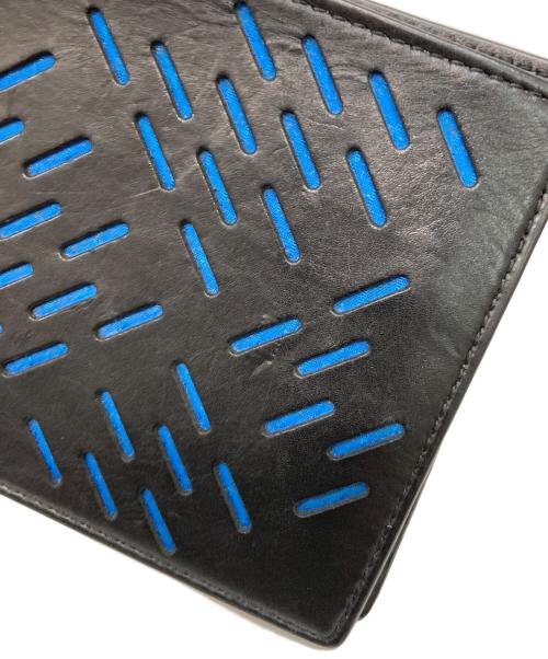 BOTTEGA VENETA（ボッテガベネタ）BOTTEGA VENETA (ボッテガベネタ) レザーパンチングウォレット ブラックの古着・服飾アイテム