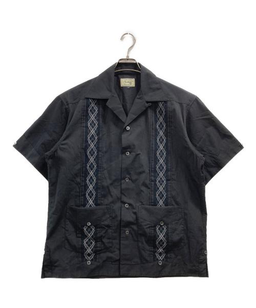 Schott（ショット）Schott (ショット) BRAID CUBA SHIRT ブラック サイズ:Lの古着・服飾アイテム
