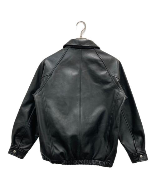 ITEMS URBAN RESEARCH（アイテムズ アーバンリサーチ）ITEMS URBAN RESEARCH (アイテムズ アーバンリサーチ) ラムレザーZIP UP ジャケット ブラック サイズ:Mの古着・服飾アイテム