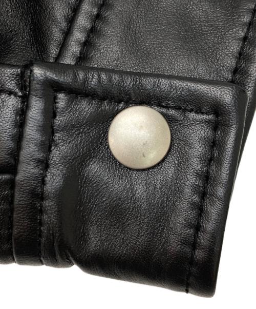 ITEMS URBAN RESEARCH（アイテムズ アーバンリサーチ）ITEMS URBAN RESEARCH (アイテムズ アーバンリサーチ) ラムレザーZIP UP ジャケット ブラック サイズ:Mの古着・服飾アイテム