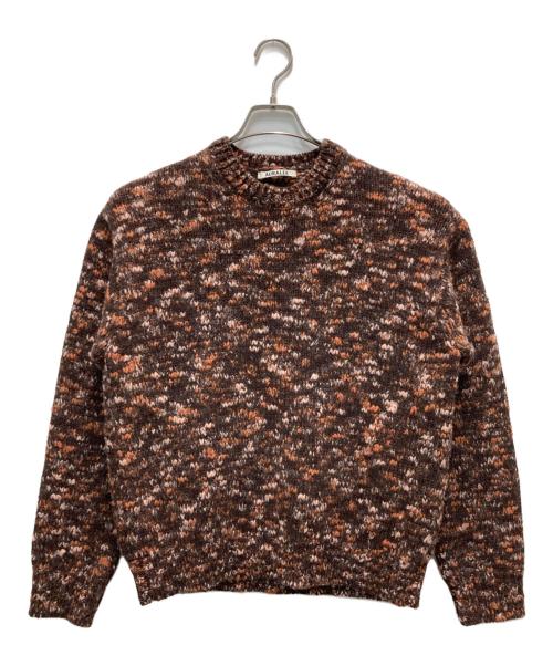 AURALEE（オーラリー）AURALEE (オーラリー) WOOL MIX COLOR SLUB YARN KNIT P/O ブラウン サイズ:1の古着・服飾アイテム