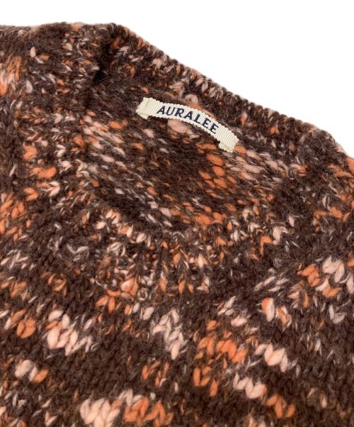 AURALEE（オーラリー）AURALEE (オーラリー) WOOL MIX COLOR SLUB YARN KNIT P/O ブラウン サイズ:1の古着・服飾アイテム