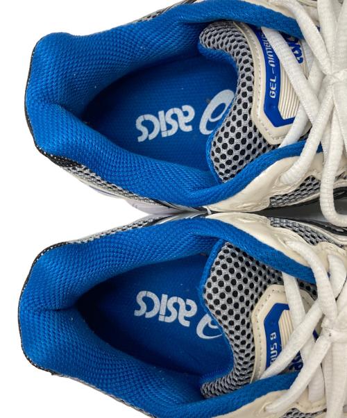 asics（アシックス）asics (アシックス) GEL-NIMBUS 9 ブルー×ホワイト サイズ:25.5の古着・服飾アイテム