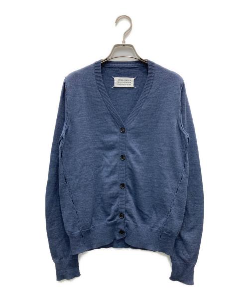 Maison Margiela（メゾンマルジェラ）Maison Margiela (メゾンマルジェラ) サイド編みデザインウールニットカーディガン ネイビー サイズ:Mの古着・服飾アイテム
