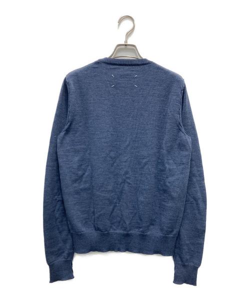 Maison Margiela（メゾンマルジェラ）Maison Margiela (メゾンマルジェラ) サイド編みデザインウールニットカーディガン ネイビー サイズ:Mの古着・服飾アイテム