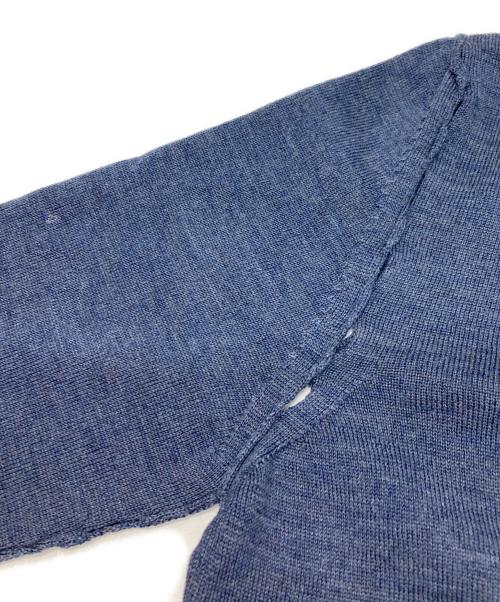 Maison Margiela（メゾンマルジェラ）Maison Margiela (メゾンマルジェラ) サイド編みデザインウールニットカーディガン ネイビー サイズ:Mの古着・服飾アイテム
