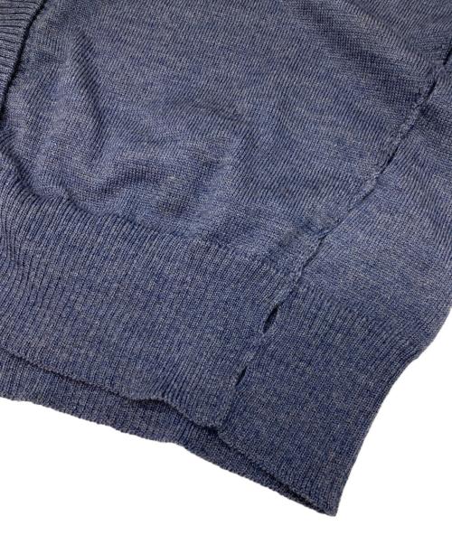 Maison Margiela（メゾンマルジェラ）Maison Margiela (メゾンマルジェラ) サイド編みデザインウールニットカーディガン ネイビー サイズ:Mの古着・服飾アイテム