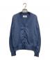 Maison Margiela（メゾンマルジェラ）の古着「サイド編みデザインウールニットカーディガン」｜ネイビー