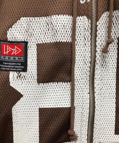 AWESOME BOY（オーサムボーイ）AWESOME BOY (オーサムボーイ) リメイクジップパーカー ブラウン サイズ:不明（実寸参照）の古着・服飾アイテム