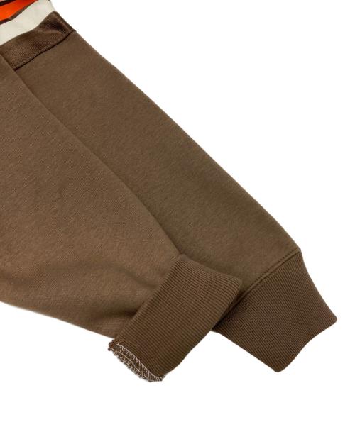 AWESOME BOY（オーサムボーイ）AWESOME BOY (オーサムボーイ) リメイクジップパーカー ブラウン サイズ:不明（実寸参照）の古着・服飾アイテム