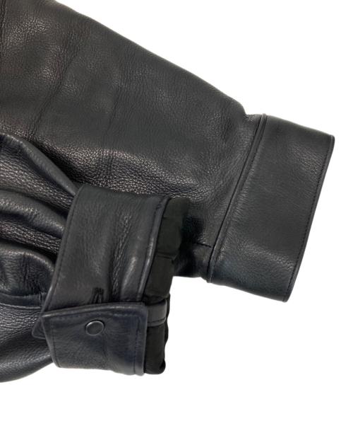 A LEATHER（ア レザー）A LEATHER (ア レザー) HUMONGOUS TRUCKER JACKET ブラック サイズ:ONEの古着・服飾アイテム