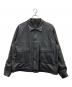 A LEATHER（ア レザー）の古着「HUMONGOUS TRUCKER JACKET」｜ブラック