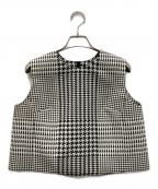 SHE TOKYOシートーキョー）の古着「ノースリーブブラウス」｜アイボリー×ブラック