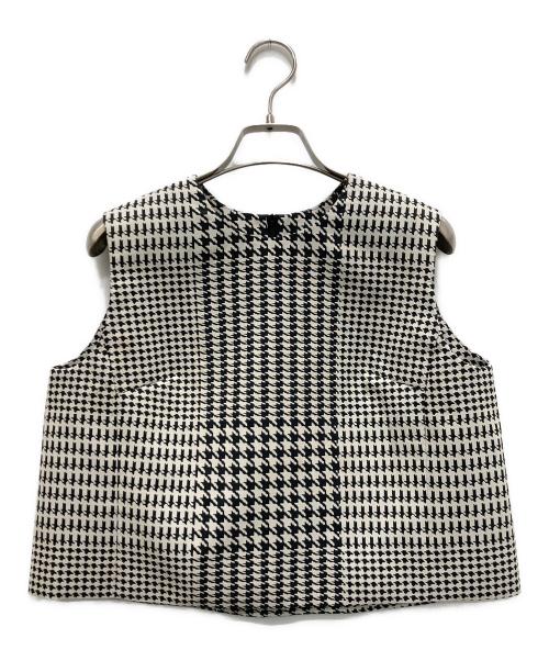 SHE TOKYO（シートーキョー）SHE Tokyo (シートーキョー) ノースリーブブラウス アイボリー×ブラック サイズ:1の古着・服飾アイテム