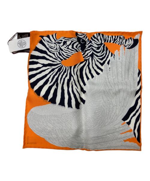 HERMES（エルメス）HERMES (エルメス) ナノスカーフ オレンジ 未使用品の古着・服飾アイテム