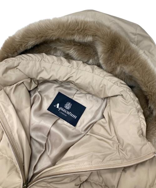 Aquascutum（アクアスキュータム）Aquascutum (アクアスキュータム) 2wayロングダウンコート ベージュ サイズ:8の古着・服飾アイテム