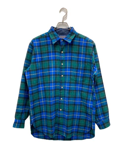 PENDLETON（ペンドルトン）PENDLETON (ペンドルトン) ウールチェックシャツ ブルー×グリーン サイズ:Lの古着・服飾アイテム