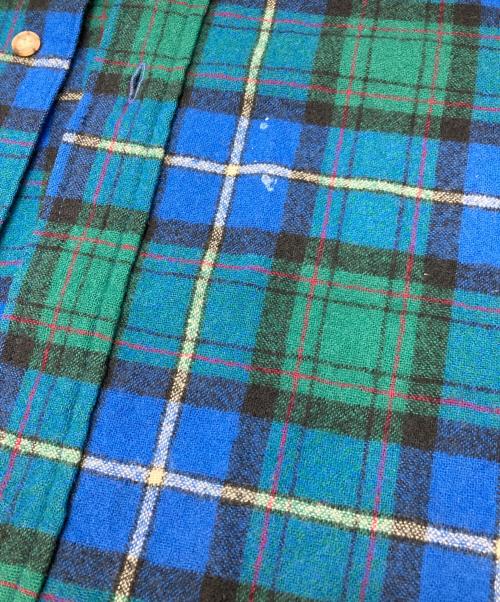 PENDLETON（ペンドルトン）PENDLETON (ペンドルトン) ウールチェックシャツ ブルー×グリーン サイズ:Lの古着・服飾アイテム