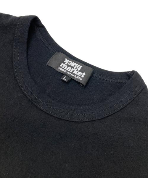 black market commde des garcons（ブラックマーケットコムデギャルソン）black market commde des garcons (ブラックマーケットコムデギャルソン) プリントカットソー ブラック サイズ:Lの古着・服飾アイテム