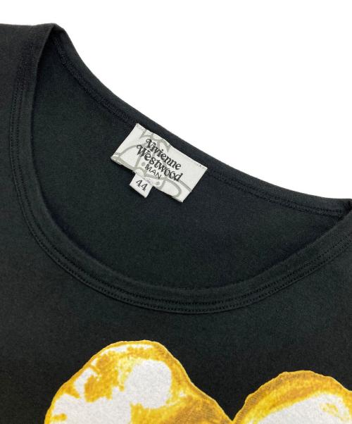 Vivienne Westwood man（ヴィヴィアン ウェストウッド マン）Vivienne Westwood man (ヴィヴィアン ウェストウッド マン) プリントTシャツ ブラック サイズ:44の古着・服飾アイテム