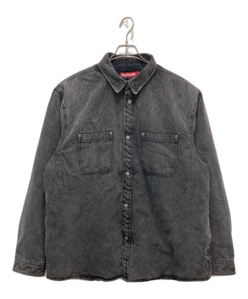 SUPREME（シュプリーム）Supreme (シュプリーム) shearling lined denim work shirt ブラック サイズ:XLの古着・服飾アイテム