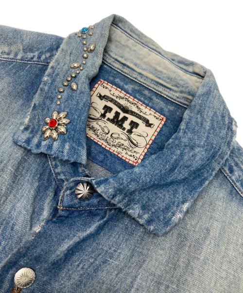 TMT（ティーエムティー）TMT (ティーエムティー) フラワースタッズデニムウエスタンシャツ インディゴ サイズ:Mの古着・服飾アイテム