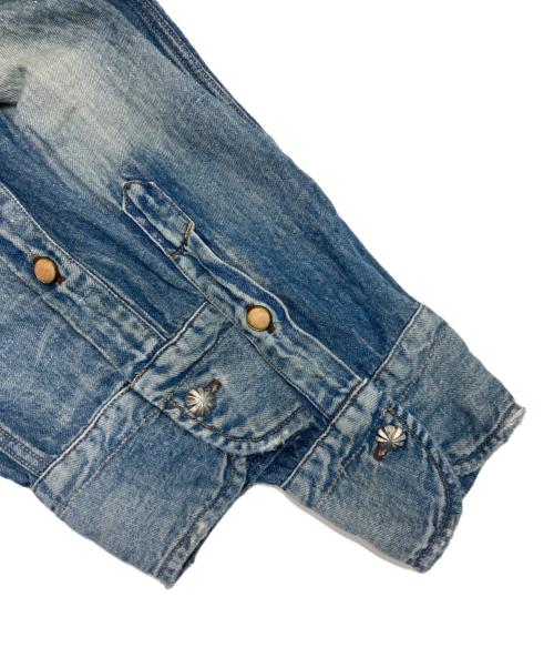 TMT（ティーエムティー）TMT (ティーエムティー) フラワースタッズデニムウエスタンシャツ インディゴ サイズ:Mの古着・服飾アイテム