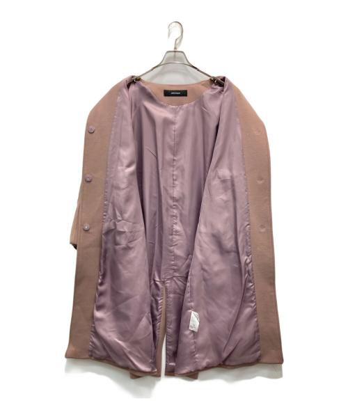 JOURNAL STANDARD（ジャーナルスタンダード）JOURNAL STANDARD (ジャーナルスタンダード) スーパー140ビーバーノーカラーコート ピンク サイズ:Sの古着・服飾アイテム