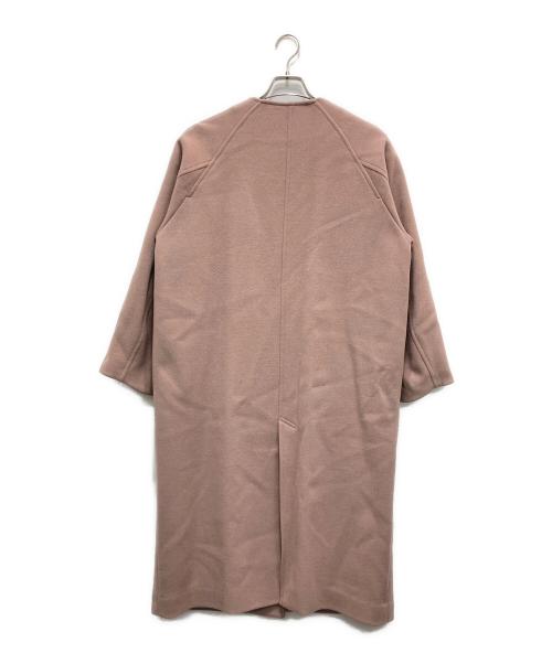 JOURNAL STANDARD（ジャーナルスタンダード）JOURNAL STANDARD (ジャーナルスタンダード) スーパー140ビーバーノーカラーコート ピンク サイズ:Sの古着・服飾アイテム