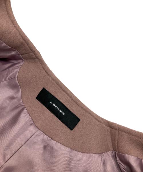 JOURNAL STANDARD（ジャーナルスタンダード）JOURNAL STANDARD (ジャーナルスタンダード) スーパー140ビーバーノーカラーコート ピンク サイズ:Sの古着・服飾アイテム
