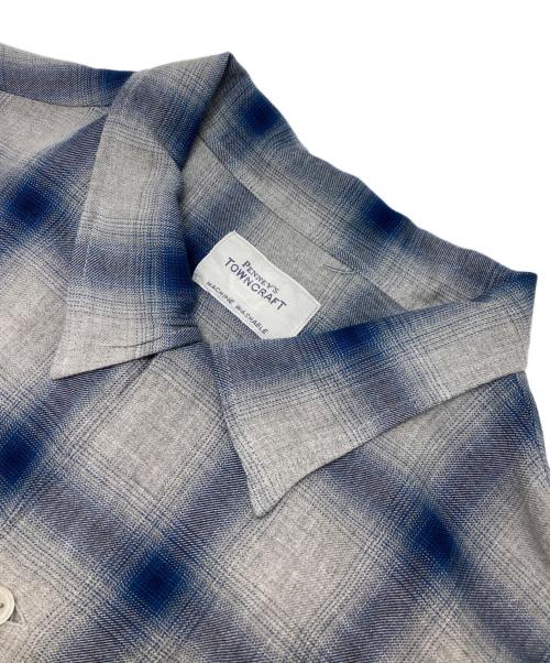 TOWN CRAFT（タウンクラフト）TOWN CRAFT (タウンクラフト) 復刻オンブレチェックシャツ ブルー サイズ:Lの古着・服飾アイテム